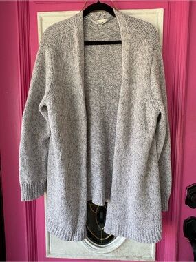Cato Light Gray Open-Front Women's Cardigan